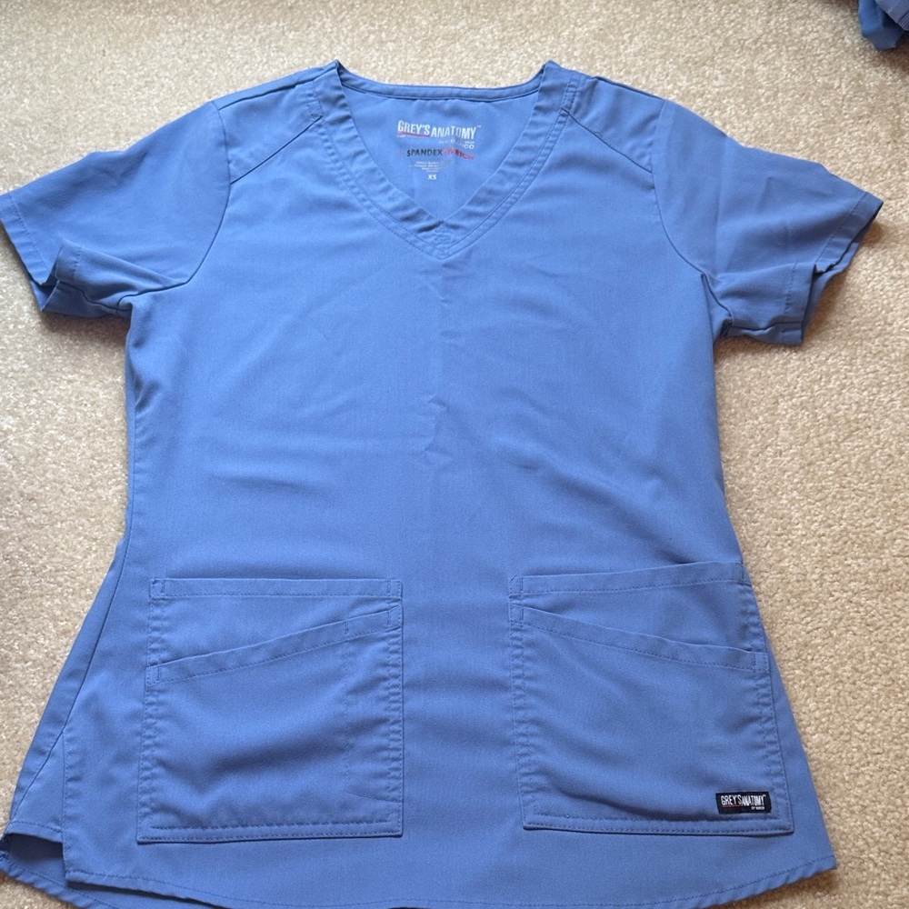 Grey's Anatomy Women's Short Sleeve Blue Top